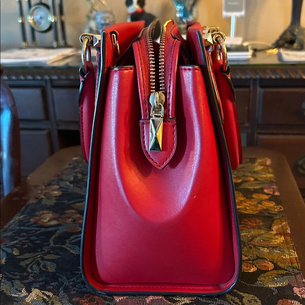 Michael Kors MARILYN  Red Saffiano leather Satchel - Picture 4 of 10